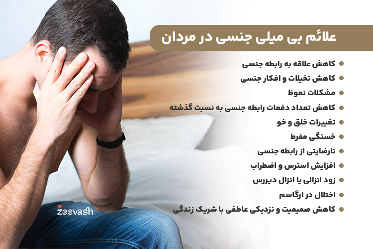 علائم بی میلی جنسی در مردان